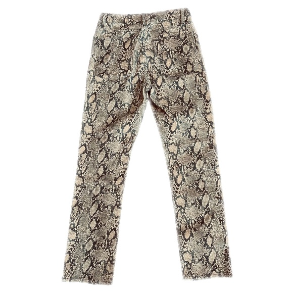 FRAME Python snake print skinny crop high rise pants - Picture 3 of 13